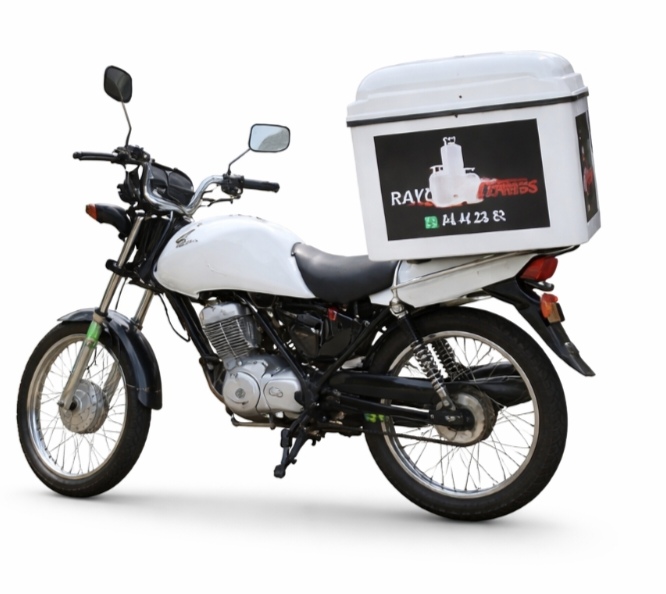 Moto de reparto de Rayo Express